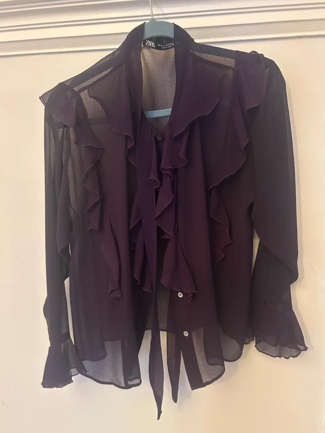 Zara Ruffle Blouse - Size M image indicator(4)