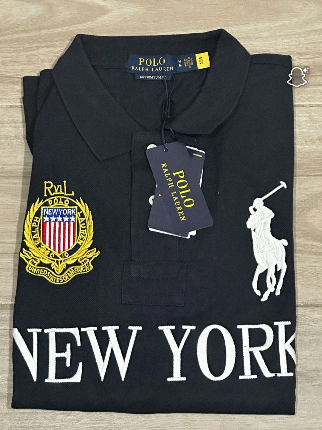 Custom Polo Ralph Lauren Custom Slim Fit Polo - Black, Size L - photo 3
