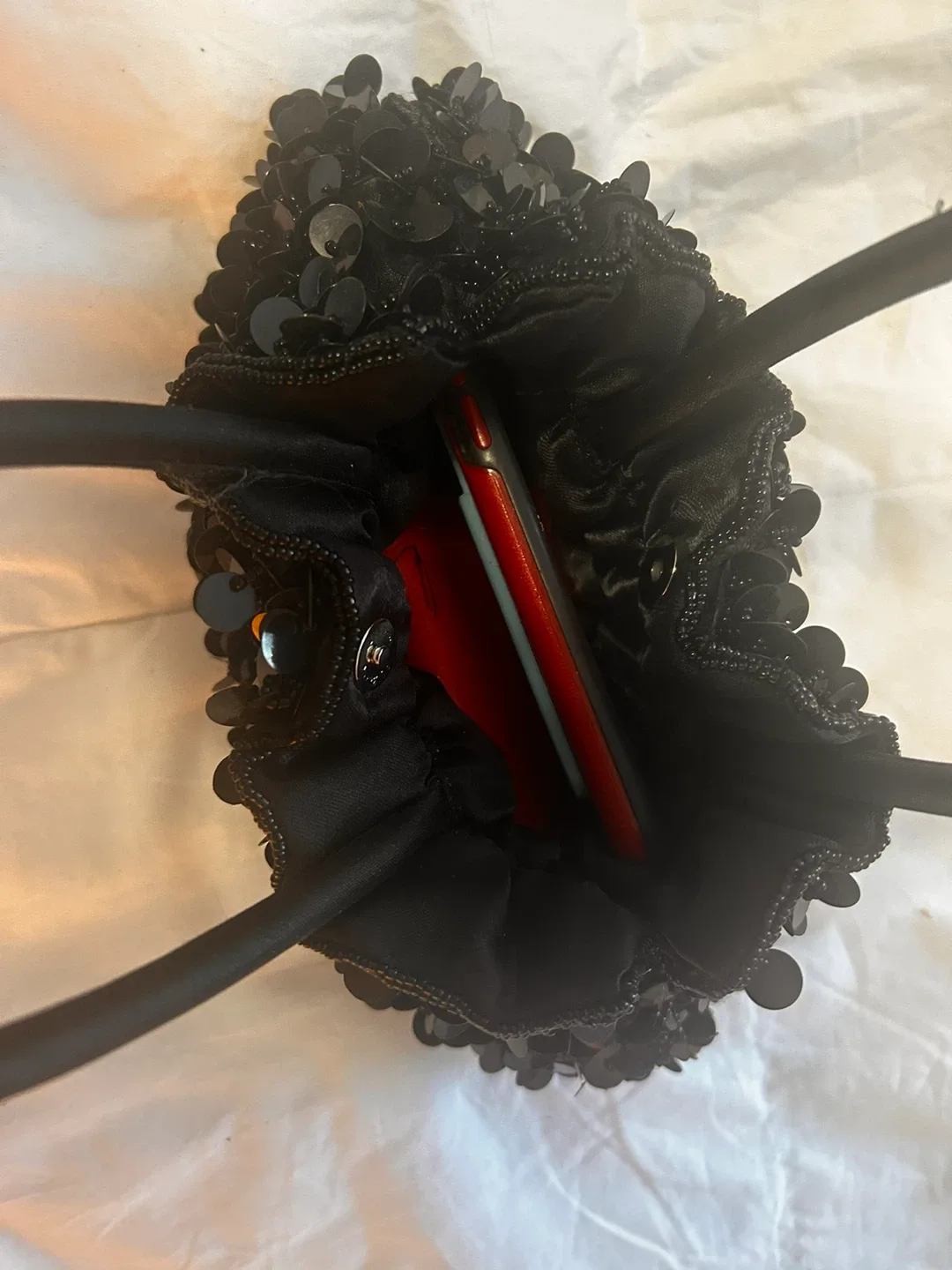 Black Sequin Beaded Mini Bag image indicator(5)