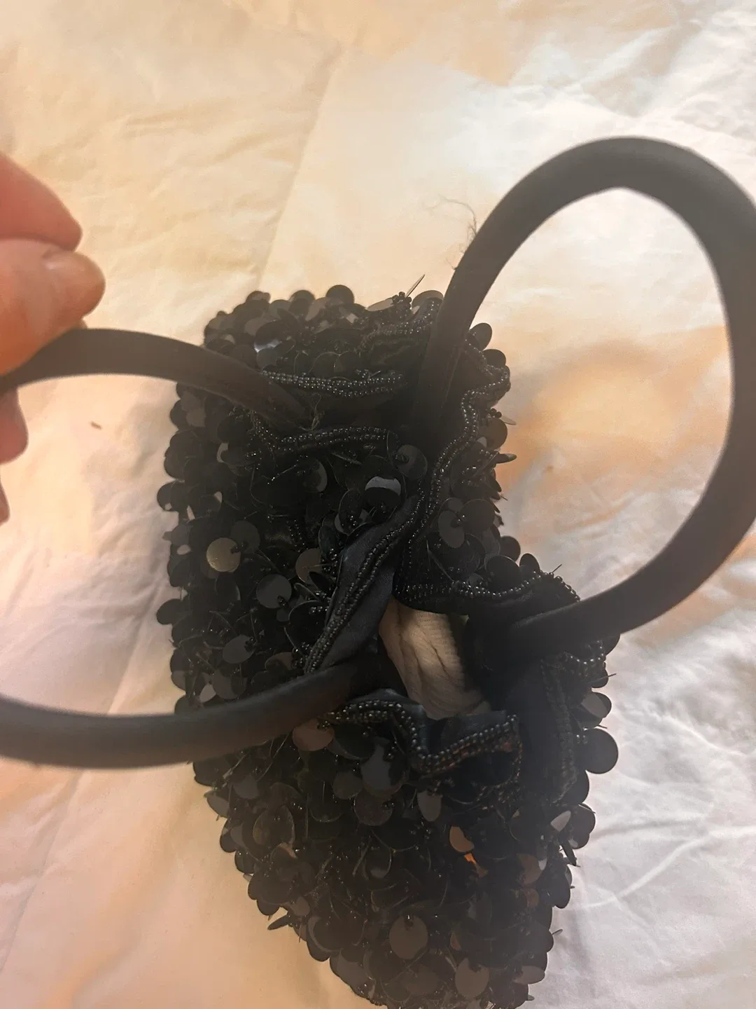 Black Sequin Beaded Mini Bag image indicator(7)