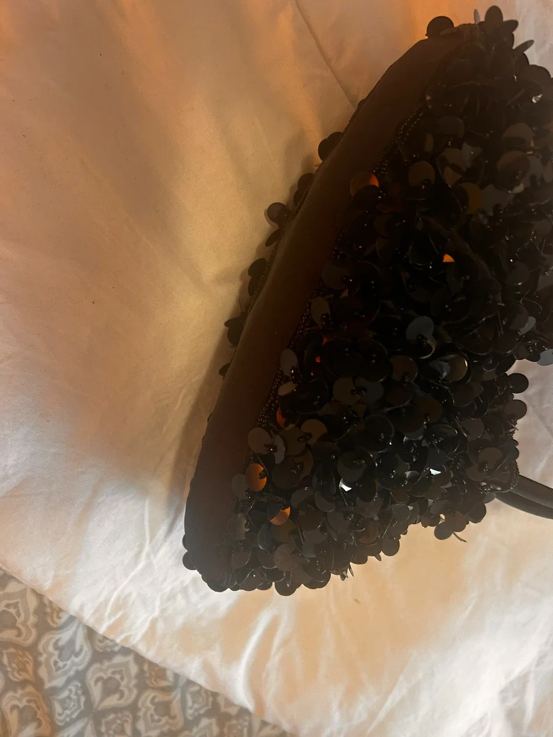 Black Sequin Beaded Mini Bag image indicator(8)