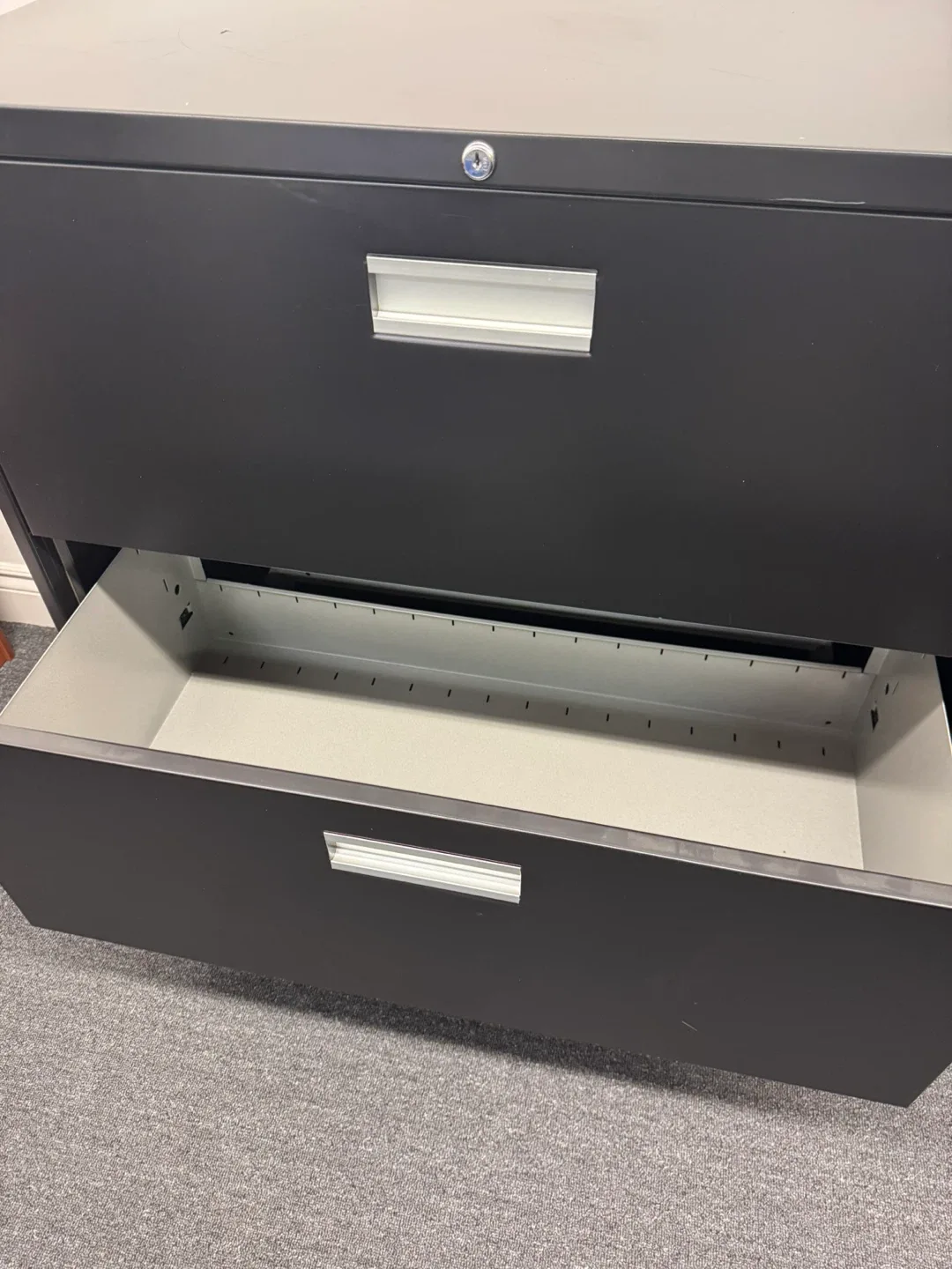 Staples File Cabinet, 3 Drawer, Black image indicator(4)