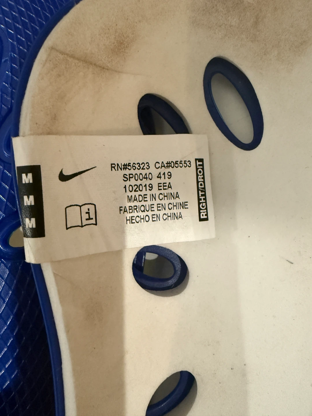 Nike Mercurial Lite Shin Guards - Blue, Size M - photo 2