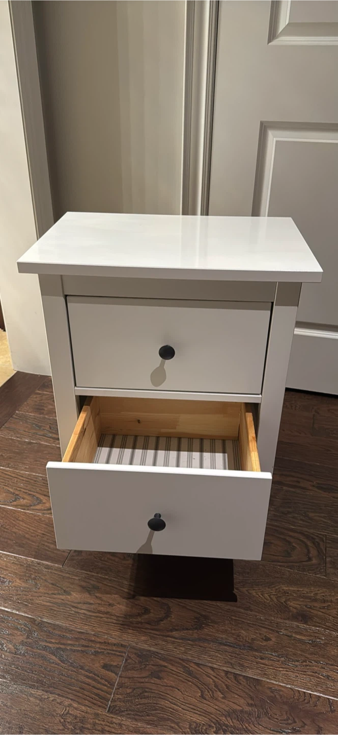 IKEA HEMNES White 2-Drawer Nightstand - ONLY 1 - photo 4