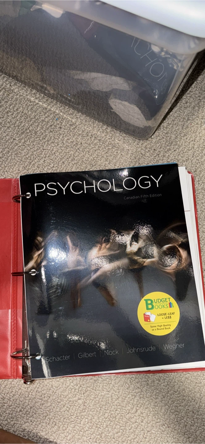 🥕Psychology Canadian Fifth Edition Textbook