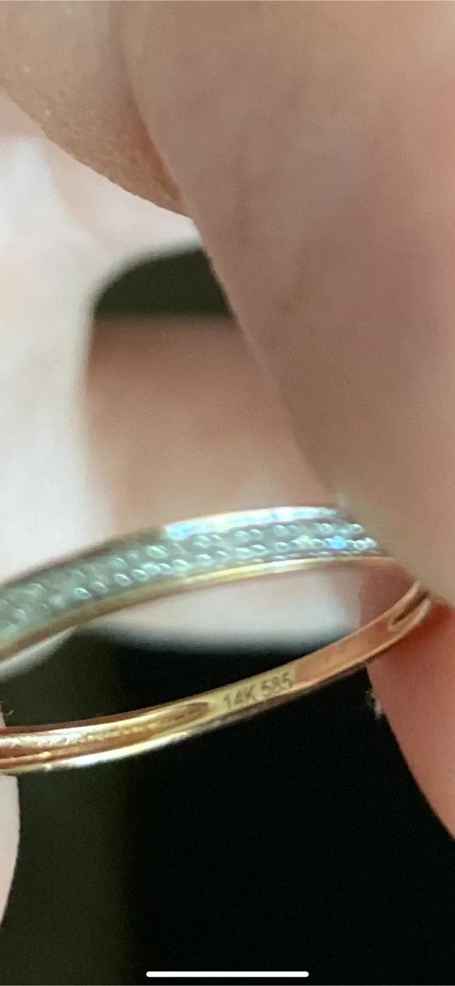 Two 14K Gold rings with diamonds image indicator(3)