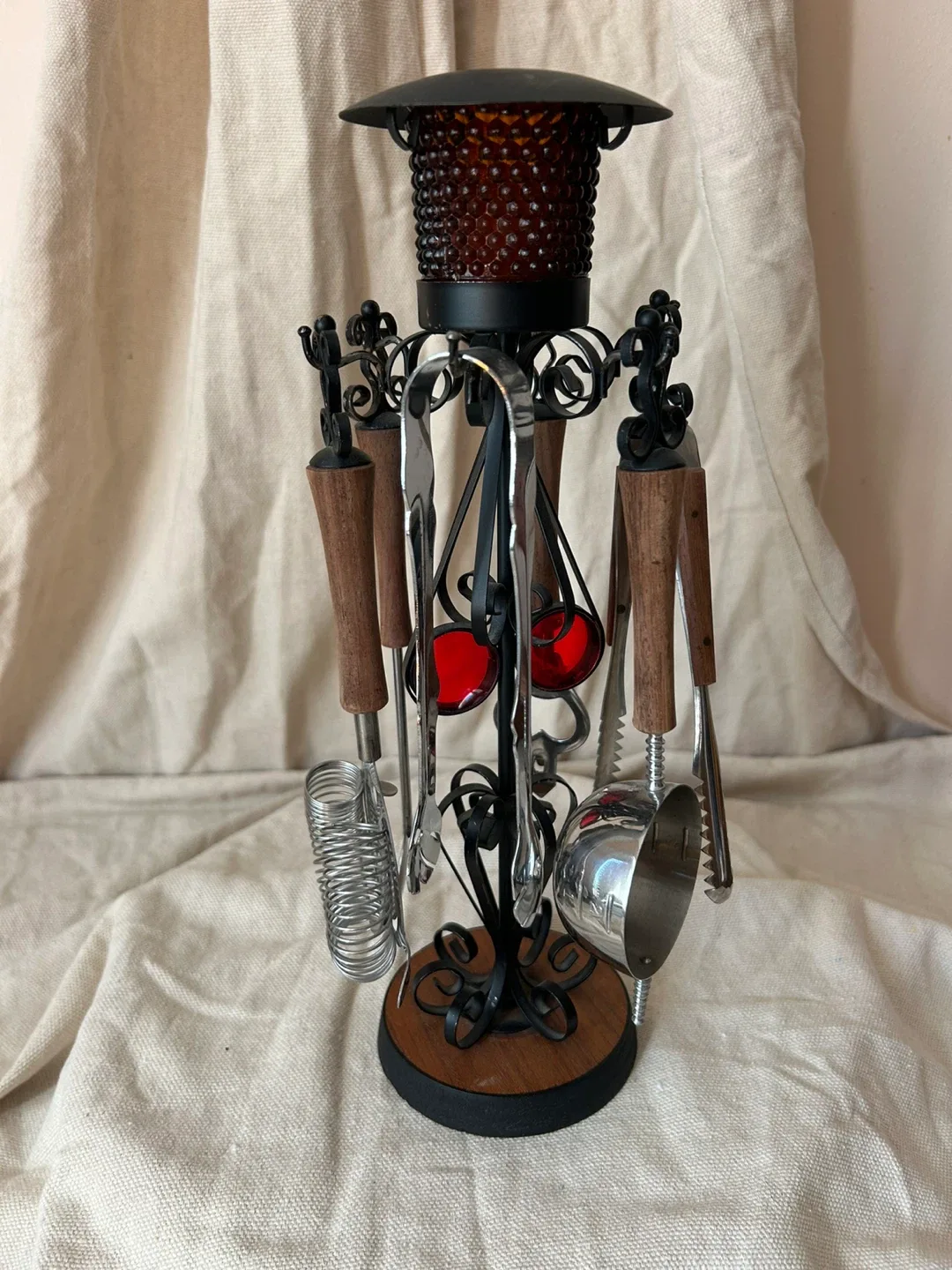 Vintage Bar Tool Set with Stand image indicator(2)