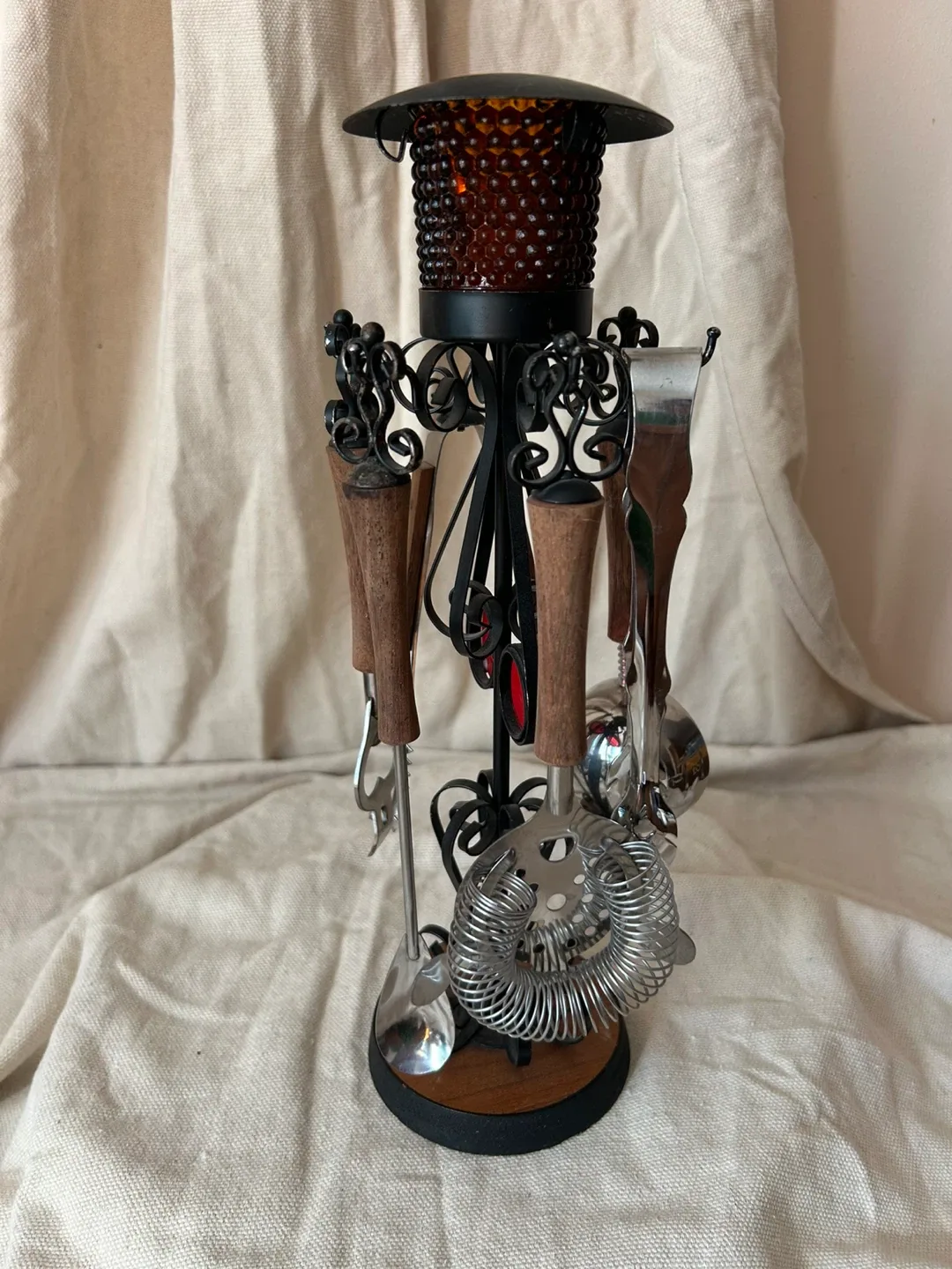 Vintage Bar Tool Set with Stand image indicator(3)