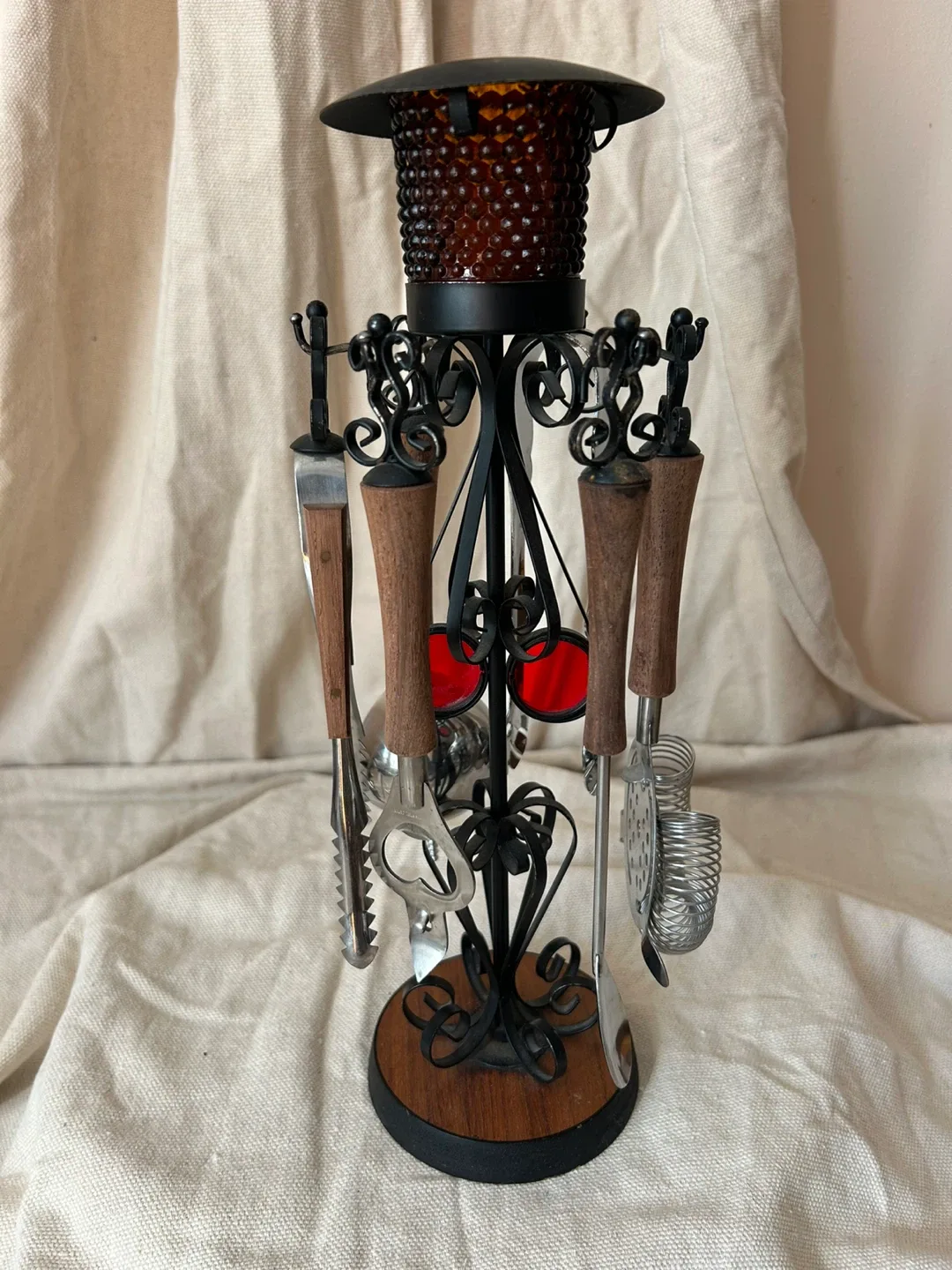 Vintage Bar Tool Set with Stand image indicator(4)