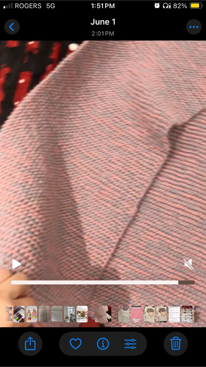 Handmade Knitted Scarf - Pink & Grey image indicator(5)