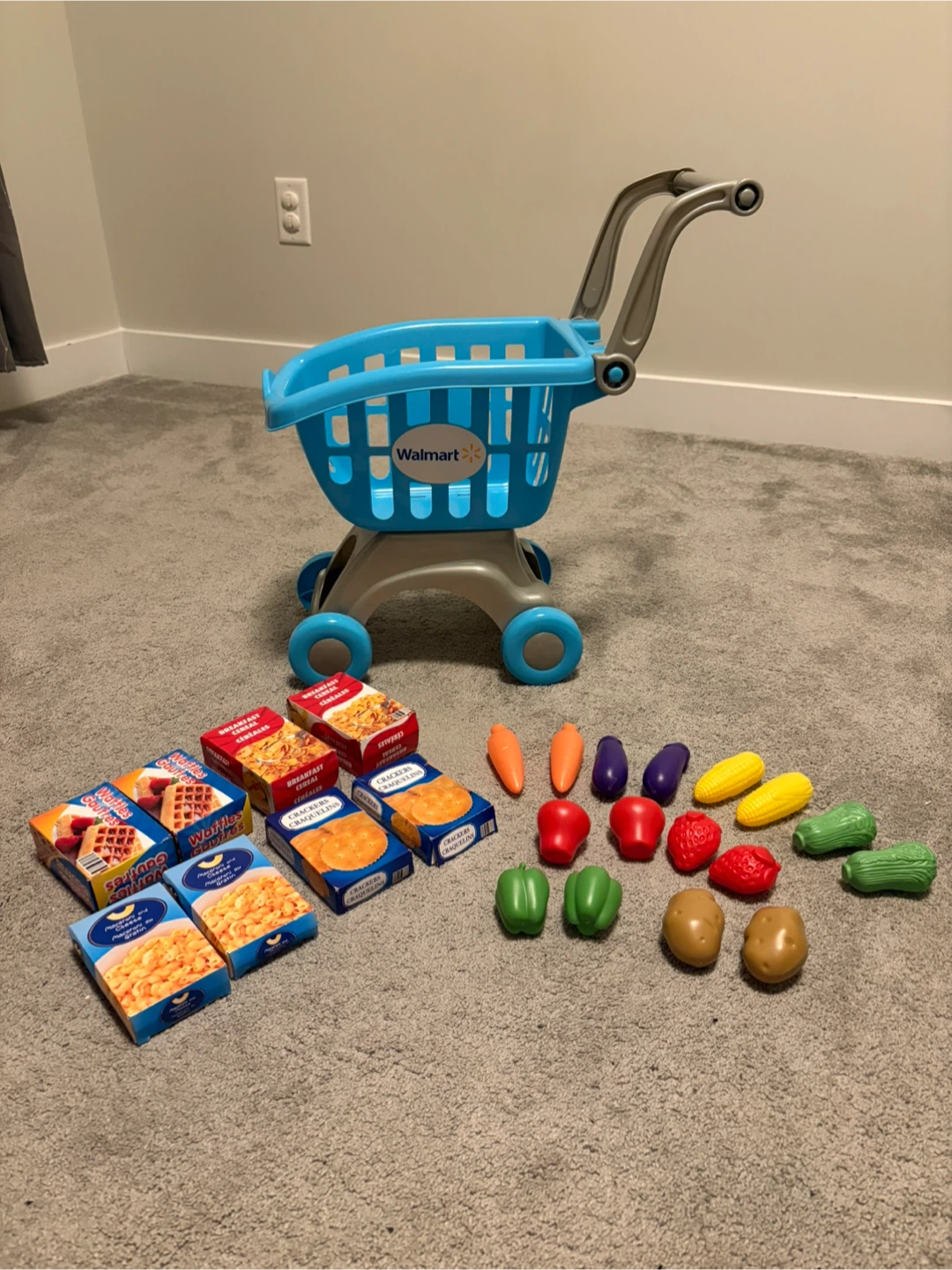 Walmart Toy Shopping Cart with Play Food