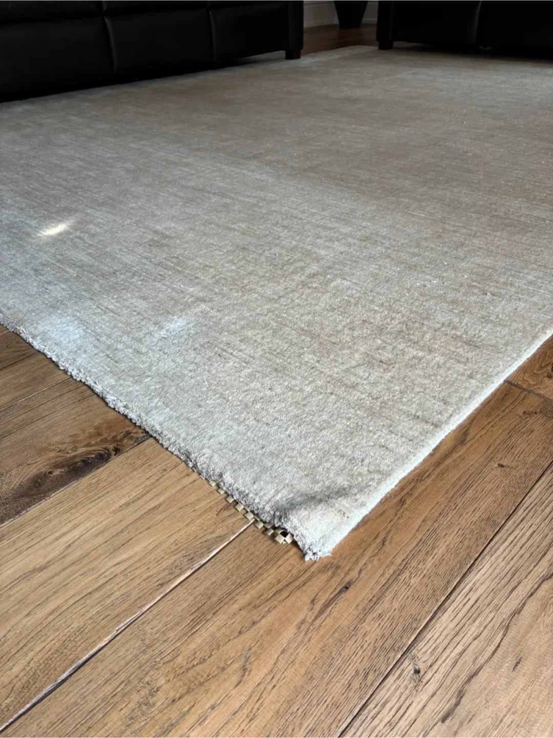 Imperial Difference Chobi Plain Ivory Rug 9'x11' Handmade image indicator(4)