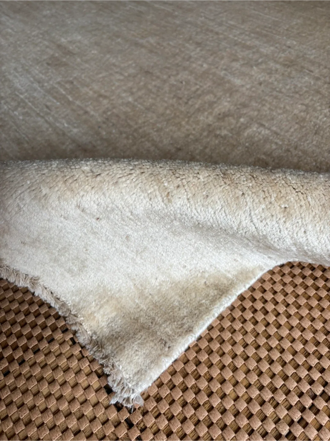 Imperial Difference Chobi Plain Ivory Rug 9'x11' Handmade image indicator(8)