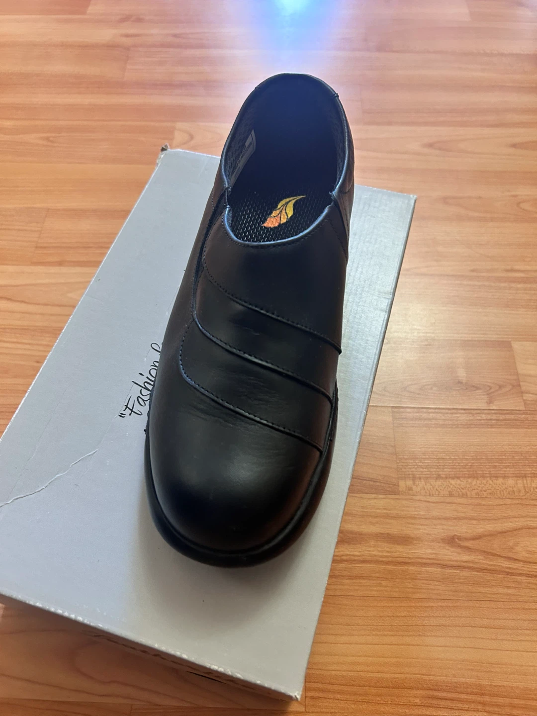 Featherlike Black Work Shoes with Box - photo 2