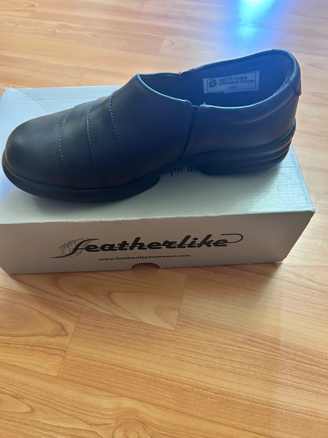 Featherlike Black Work Shoes with Box - photo 3