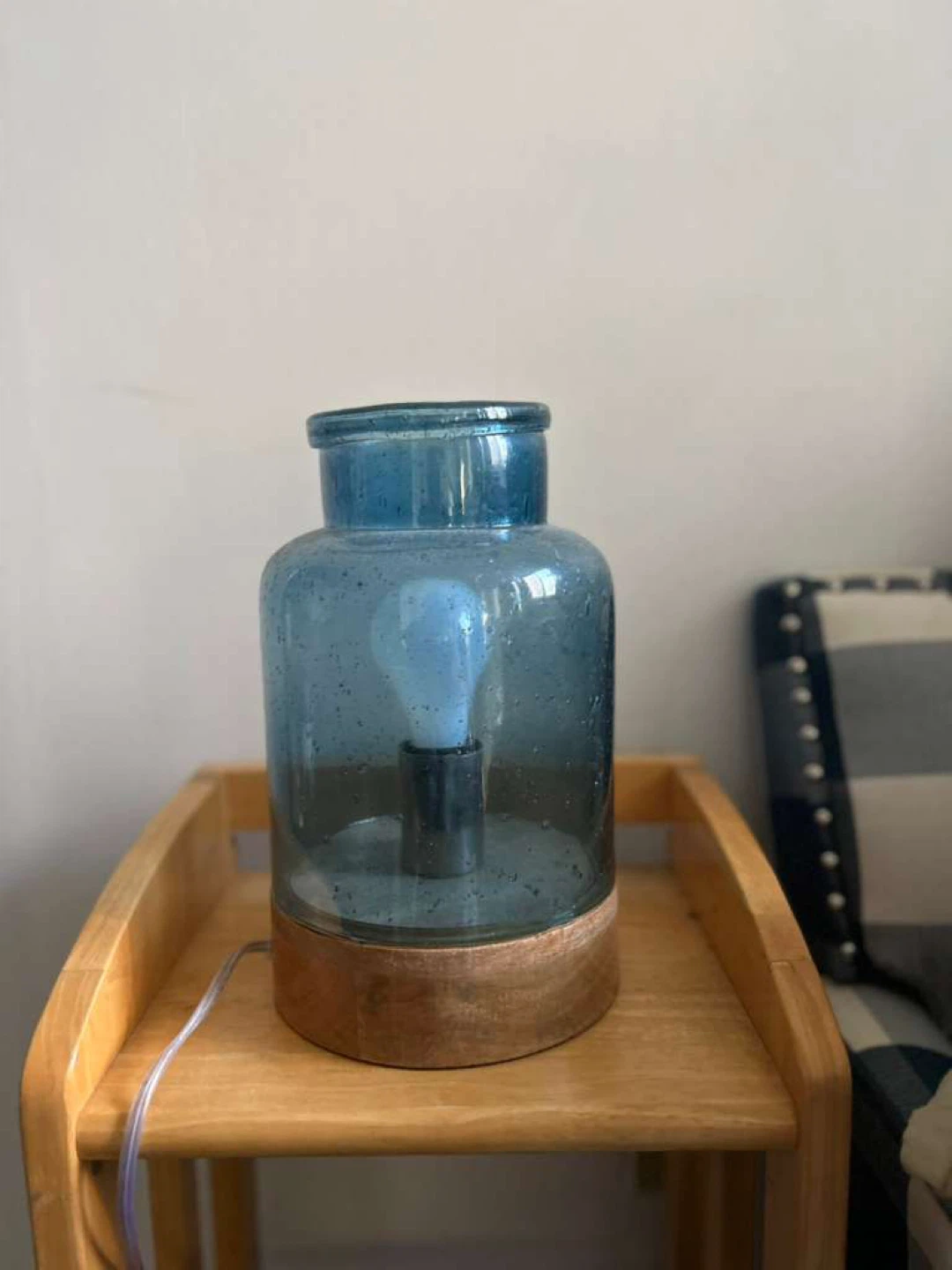 Blue Glass Table Lamp