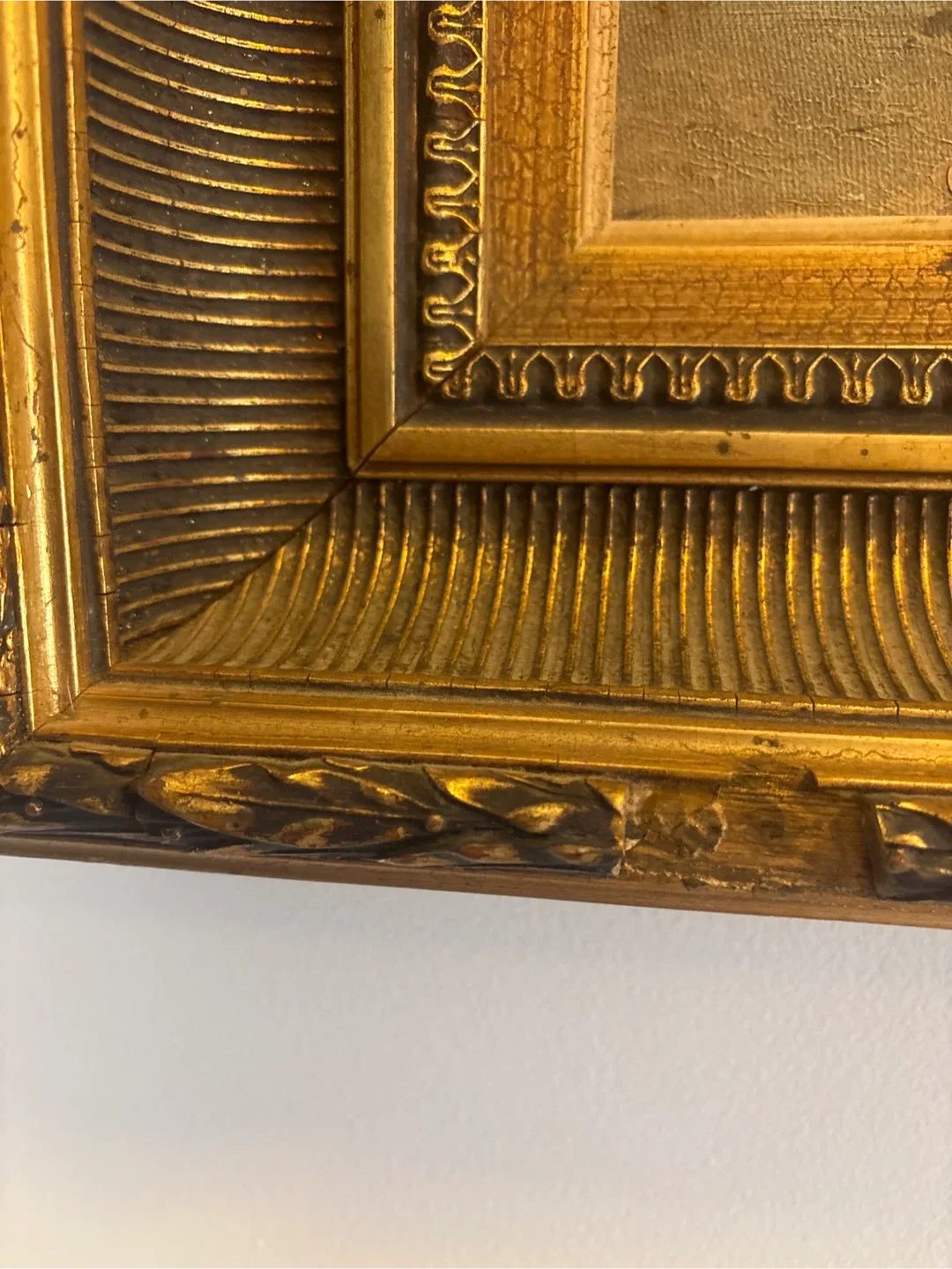 Vintage Framed Beach Oil Painting image indicator(6)