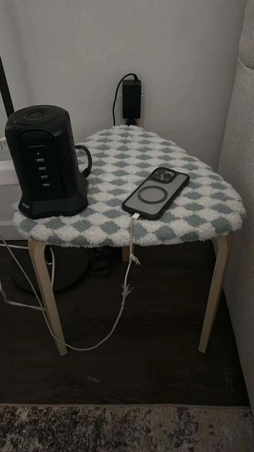 Side table with patterned top