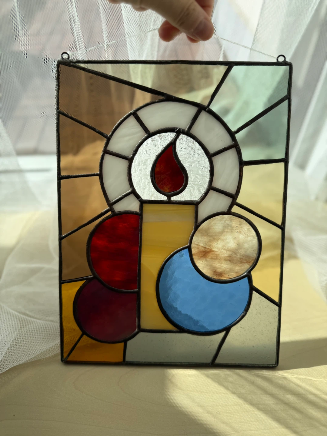 Stained Glass Art Window Hanging - photo 4