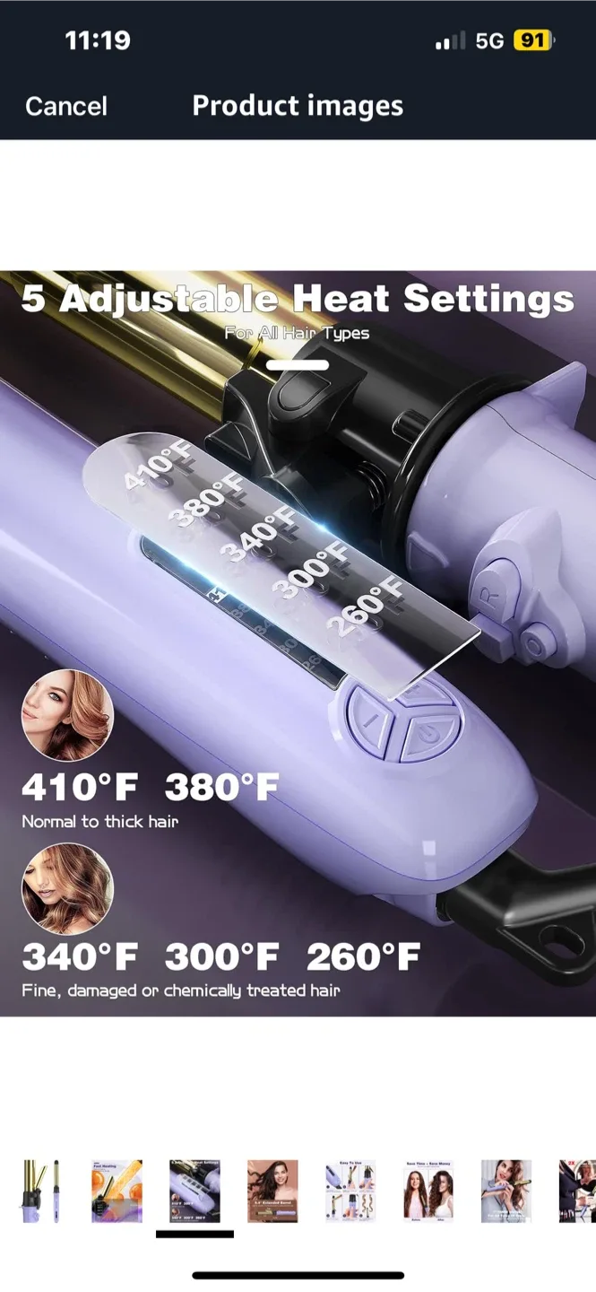 Zewaera Auto Rotating Curling Iron - Like New image indicator(2)