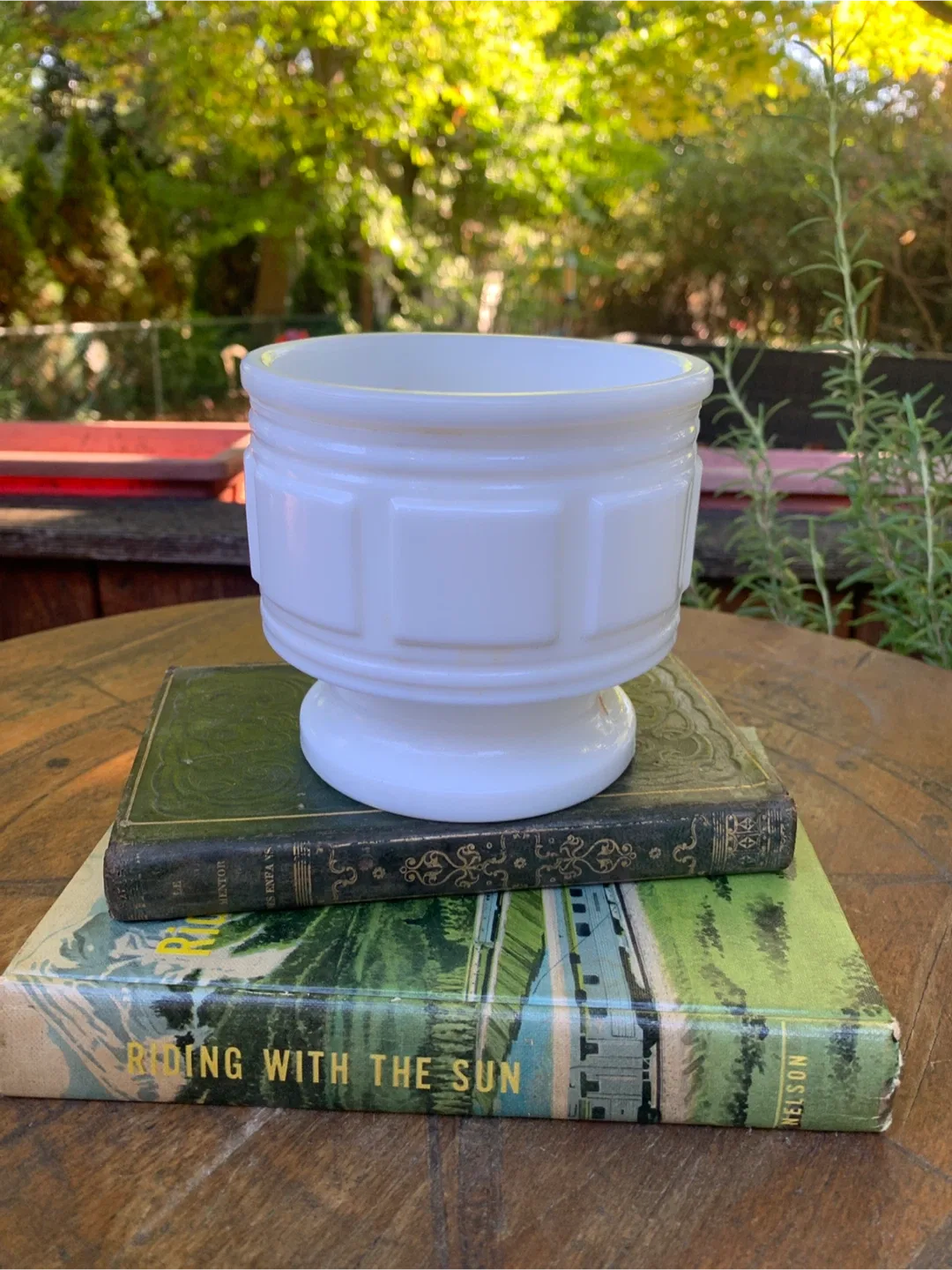 Vintage Milk Glass Planter image indicator(2)