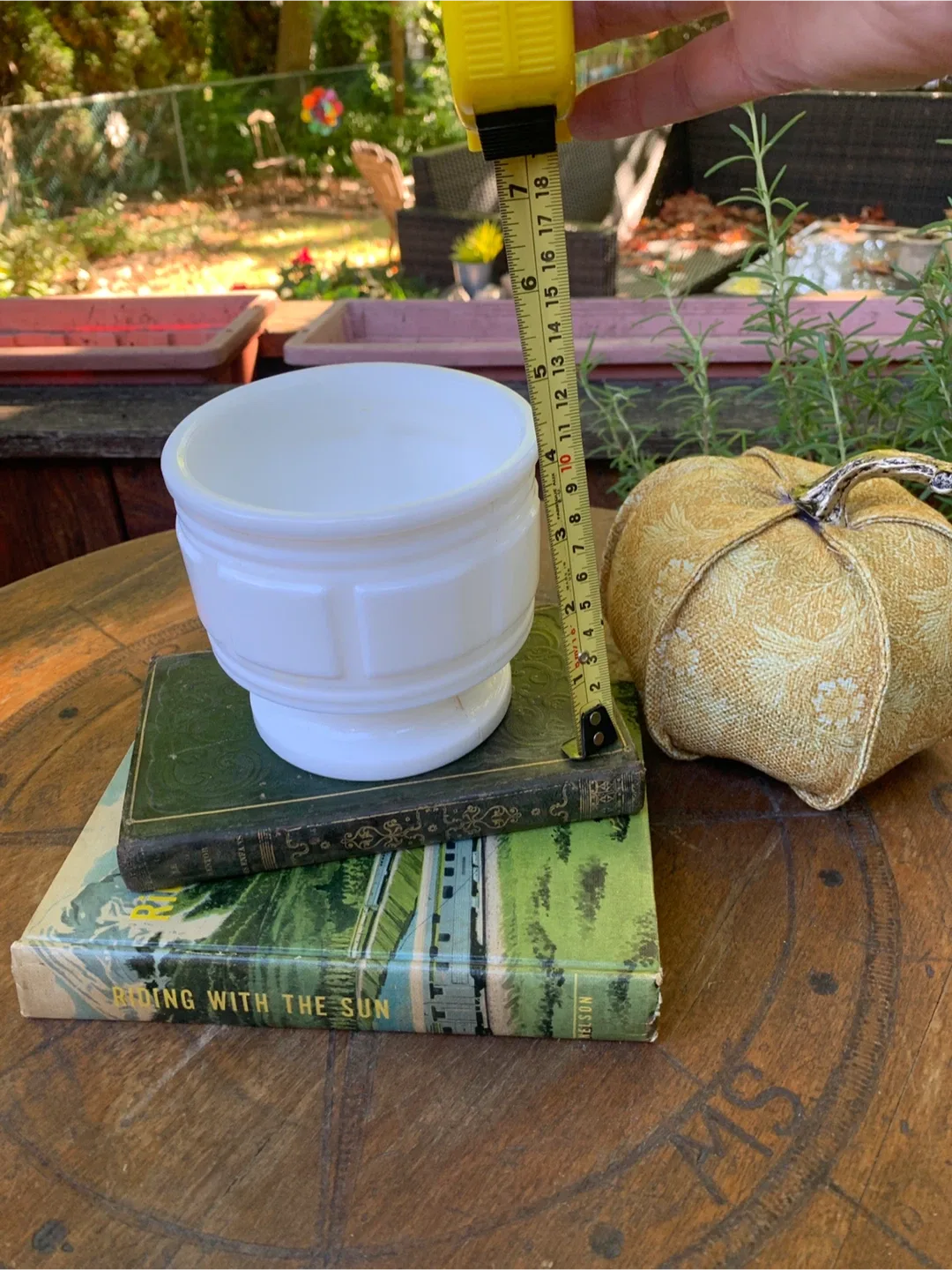 Vintage Milk Glass Planter image indicator(9)