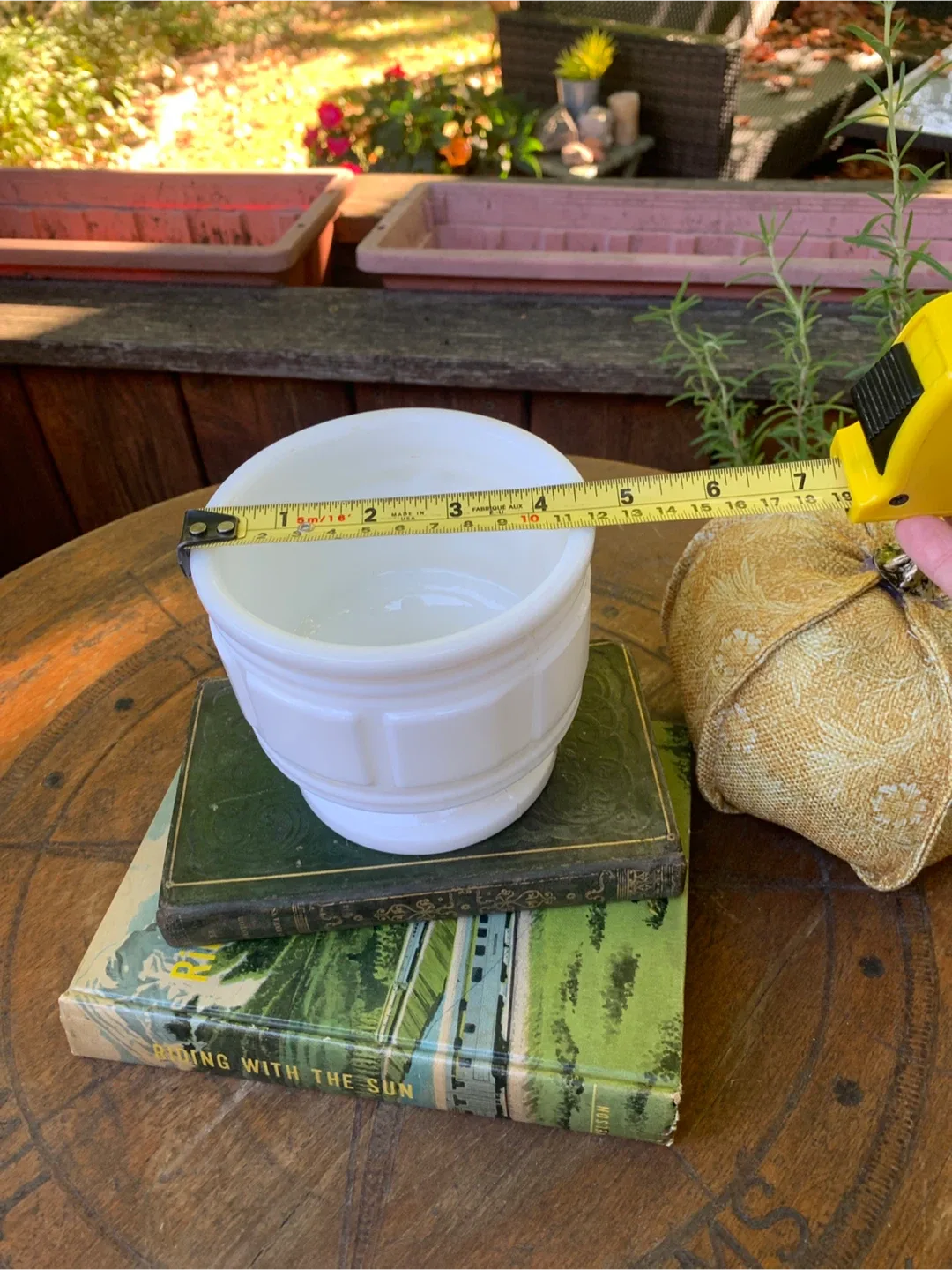 Vintage Milk Glass Planter image indicator(10)