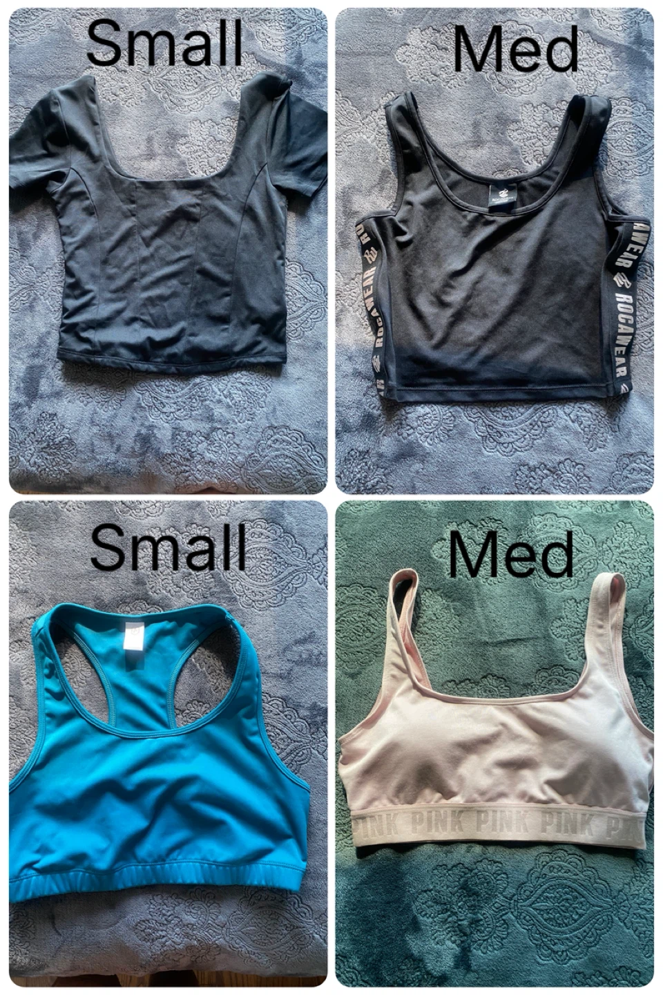 New Various sizes sports tops 12.00 each