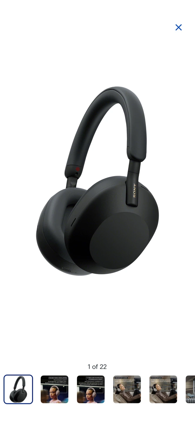 Sony WH-1000XM5 Wireless Noise  Cancelling  Headphones - Black