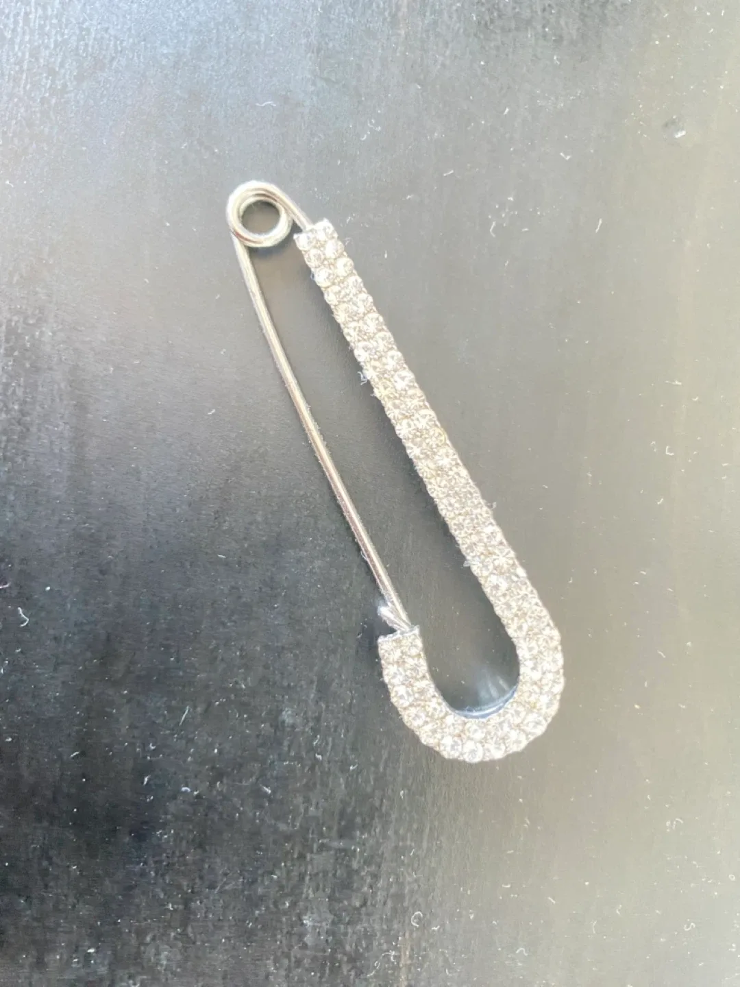 Rhinestone Safety Pin Brooch thumbnail