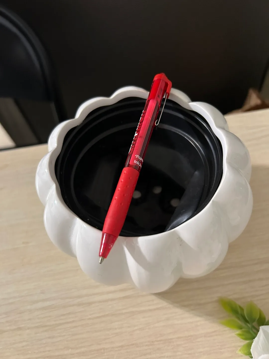 White Pumpkin Shaped ceramic4” Vase image indicator(3)