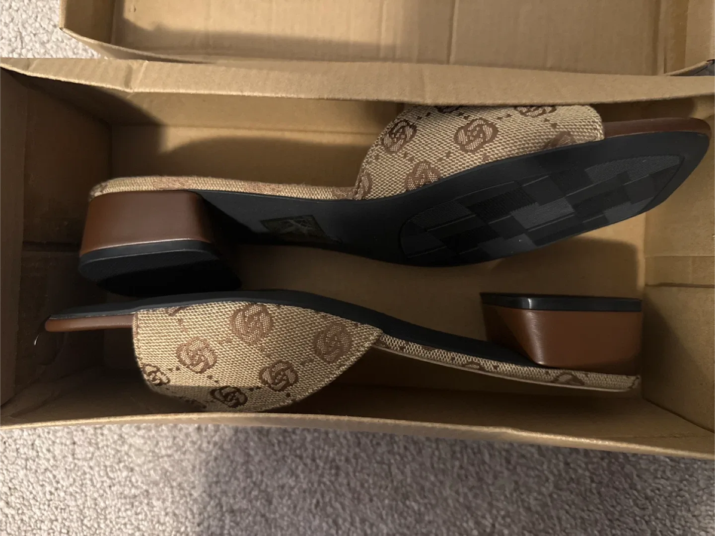Guess Brown Patterned Slide Sandals - Size 10 image indicator(2)