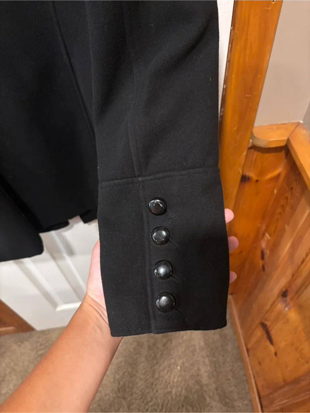 QED London Black Coat - Size 12 image indicator(4)