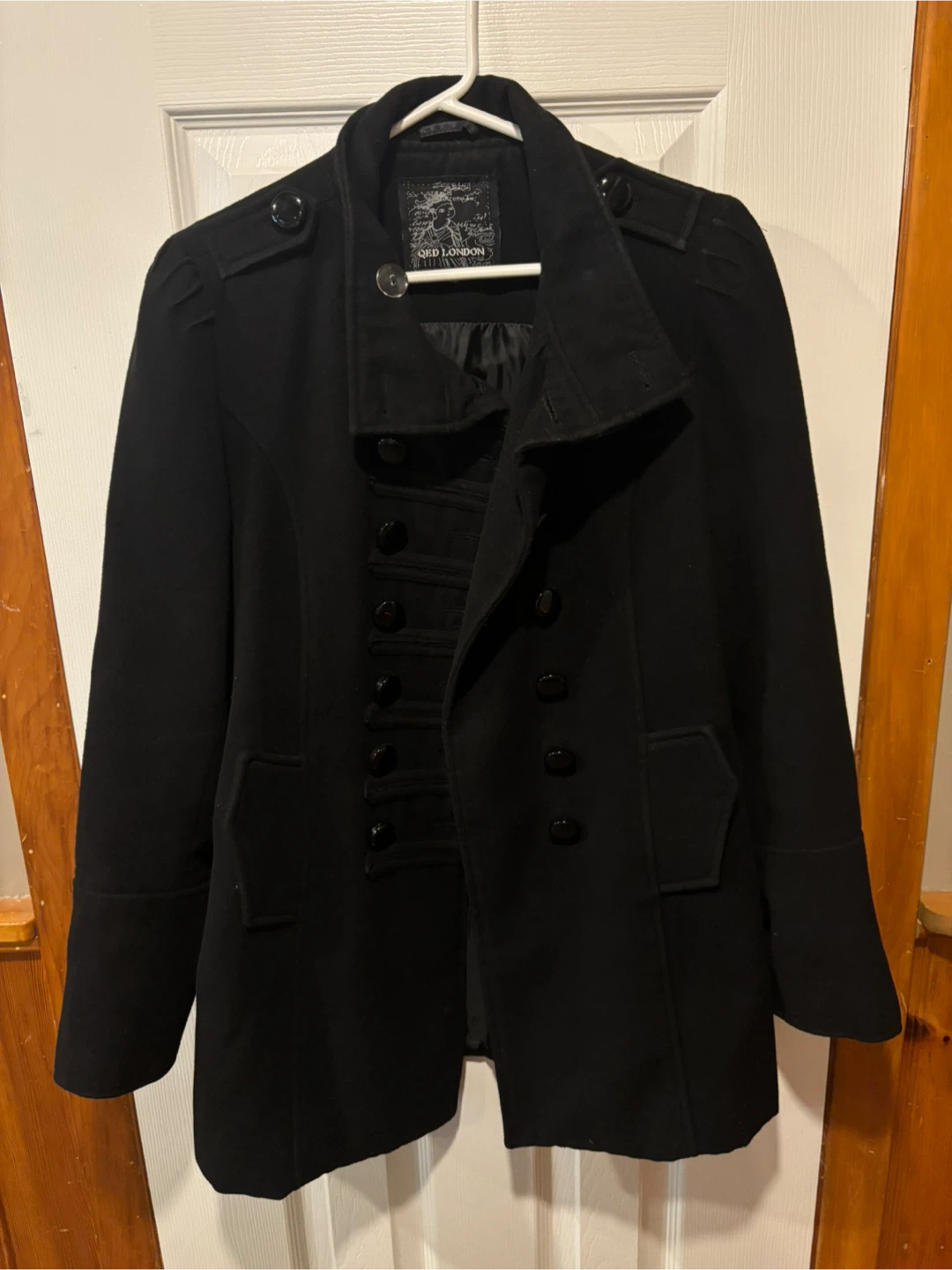 QED London Black Coat - Size 12