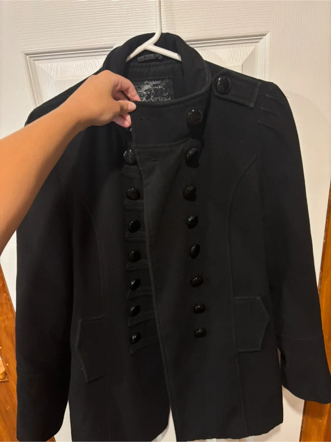 QED London Black Coat - Size 12 image indicator(2)