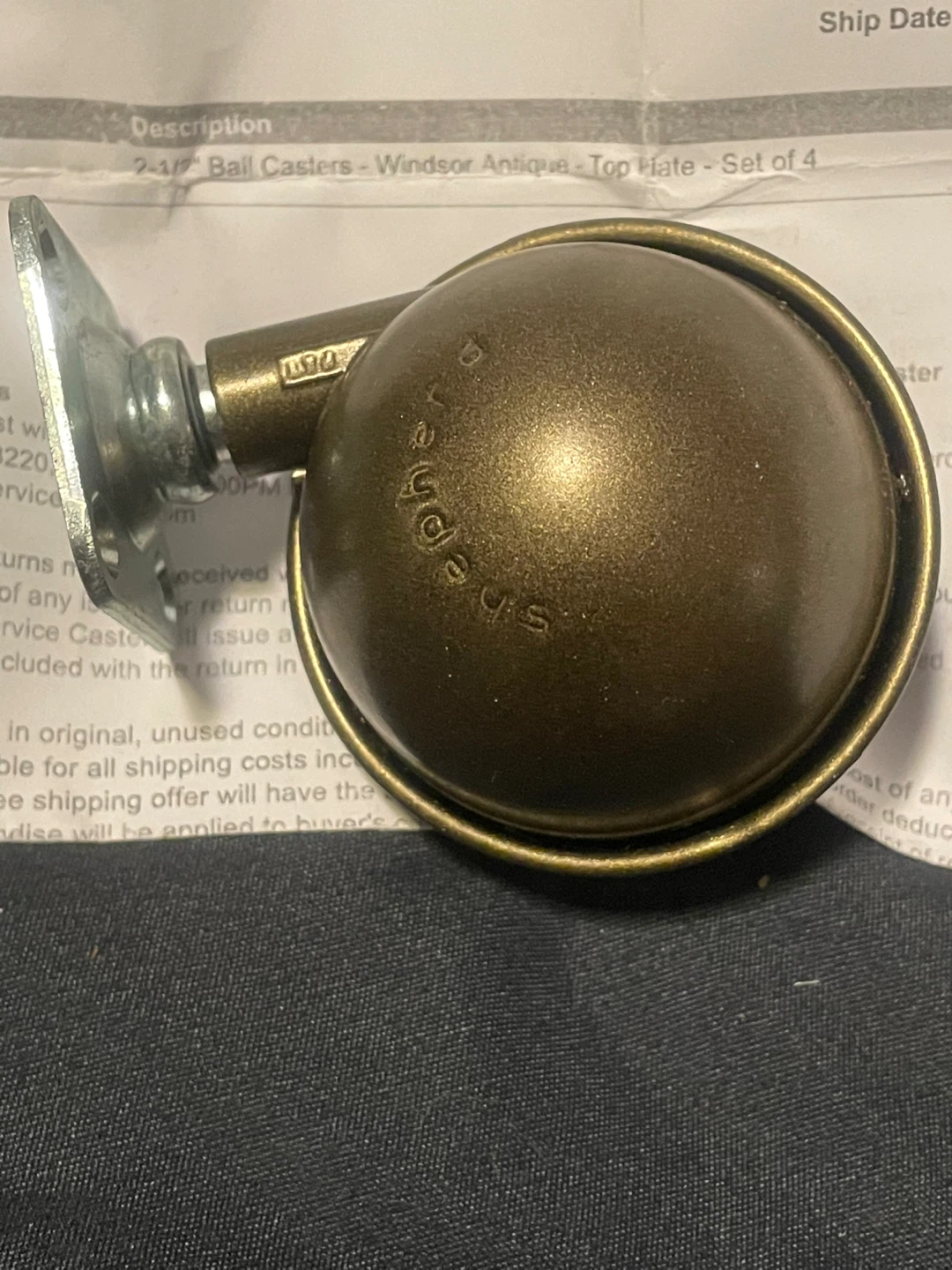 Shepherd Windsor Antique Ball Casters - Set of 4 - photo 2