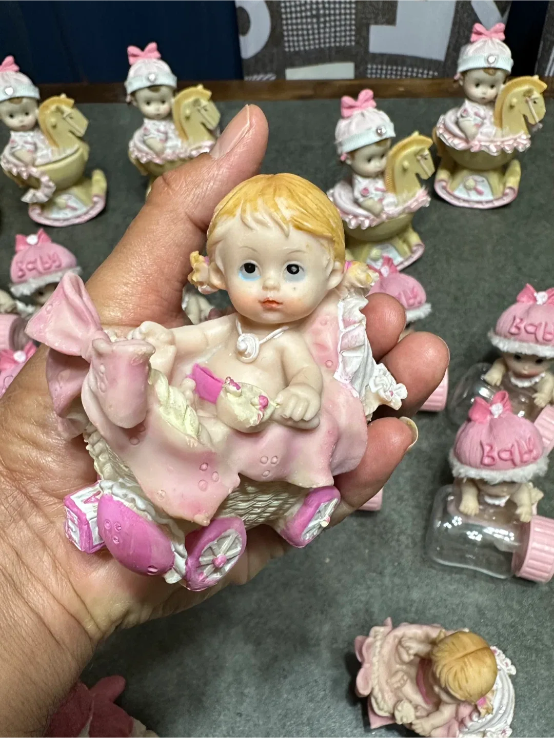 Vintage Pink Baby Doll Figurines image indicator(3)
