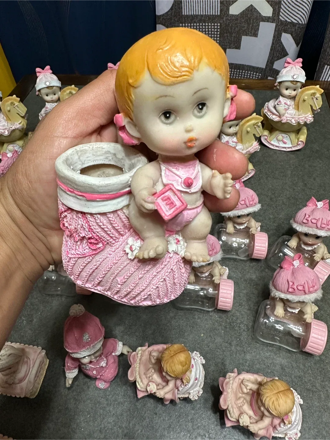 Vintage Pink Baby Doll Figurines thumbnail