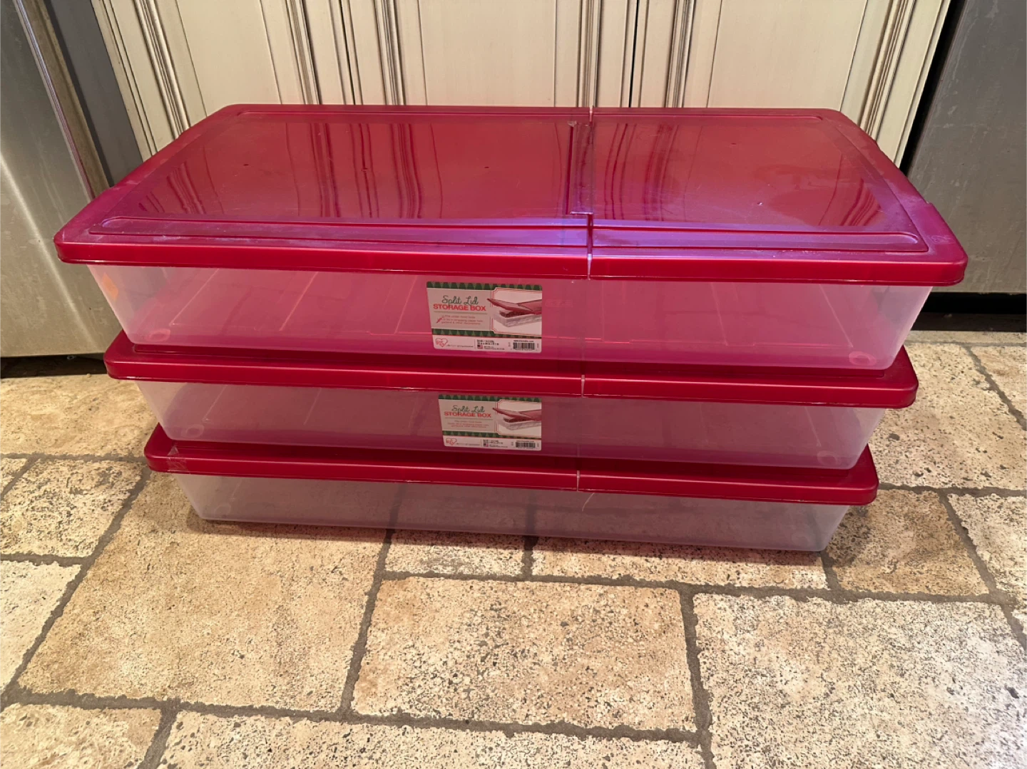 Iris Split Lid Storage Box / Tote - 3 Pack