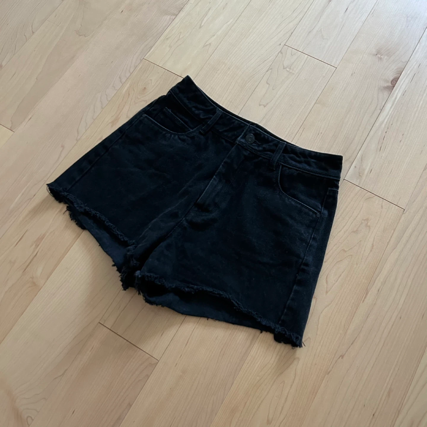 Black Denim Shorts - Size 27 - photo 5