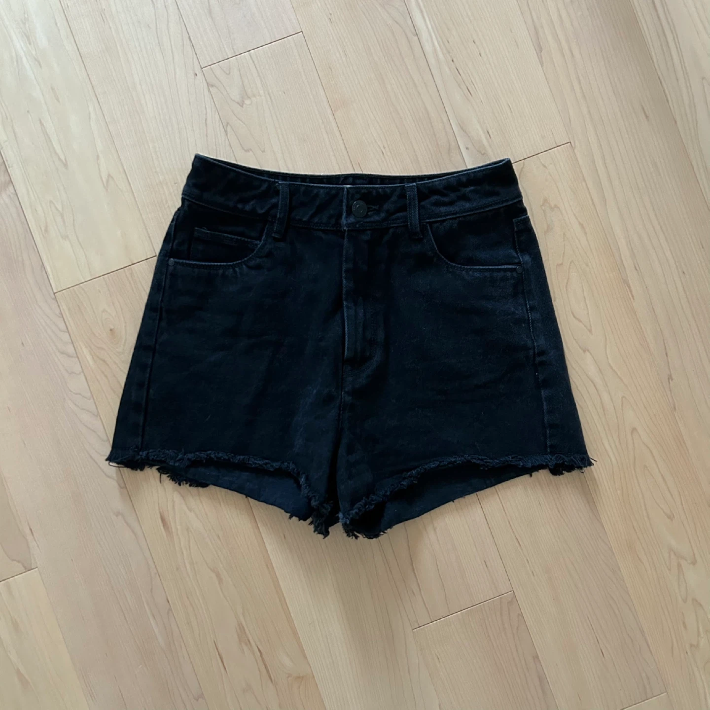 Black Denim Shorts - Size 27 - photo 2
