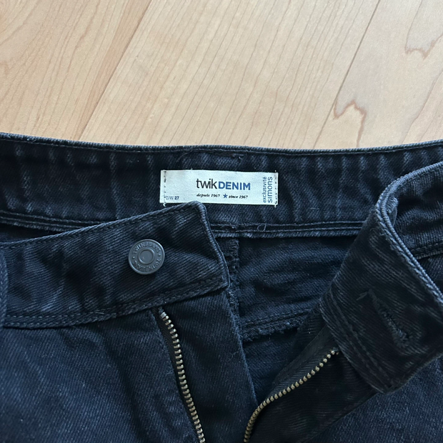 Black Denim Shorts - Size 27 - photo 3