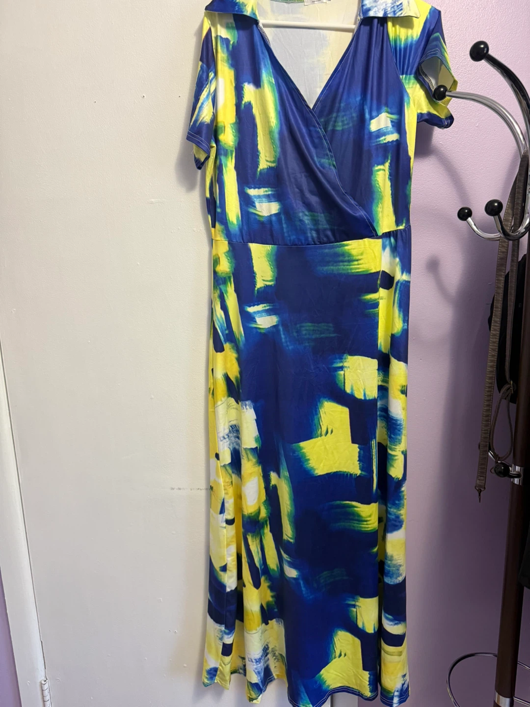 Blue & Yellow Maxi Dress