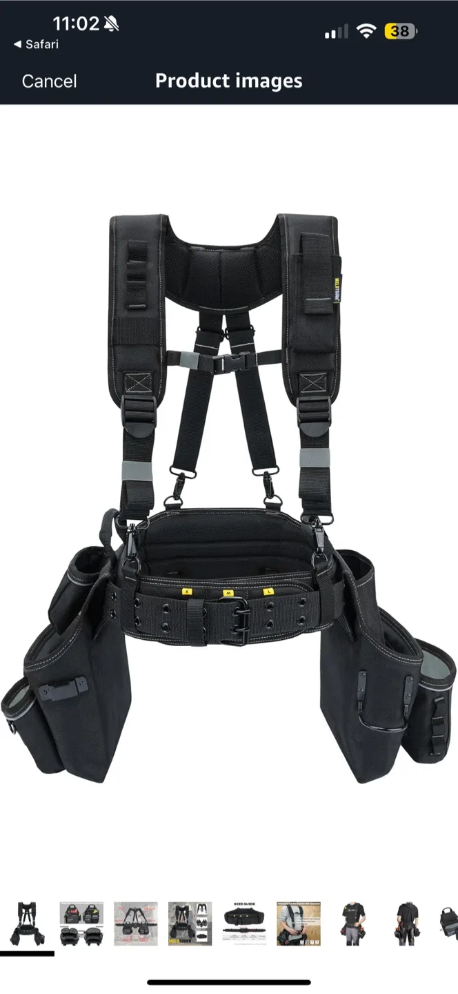 MELOTOUGH Tool Belt Suspenders - Adjustable thumbnail