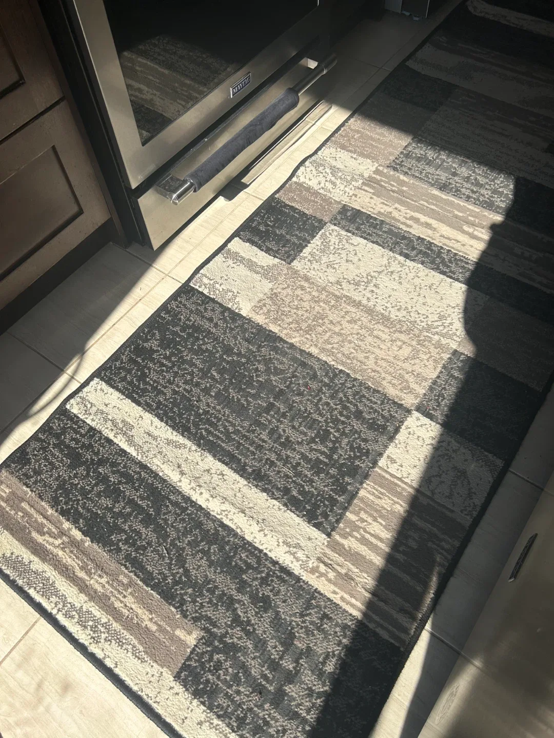 Modern Brown and Beige Runner/Carpet, 3x8 image indicator(2)
