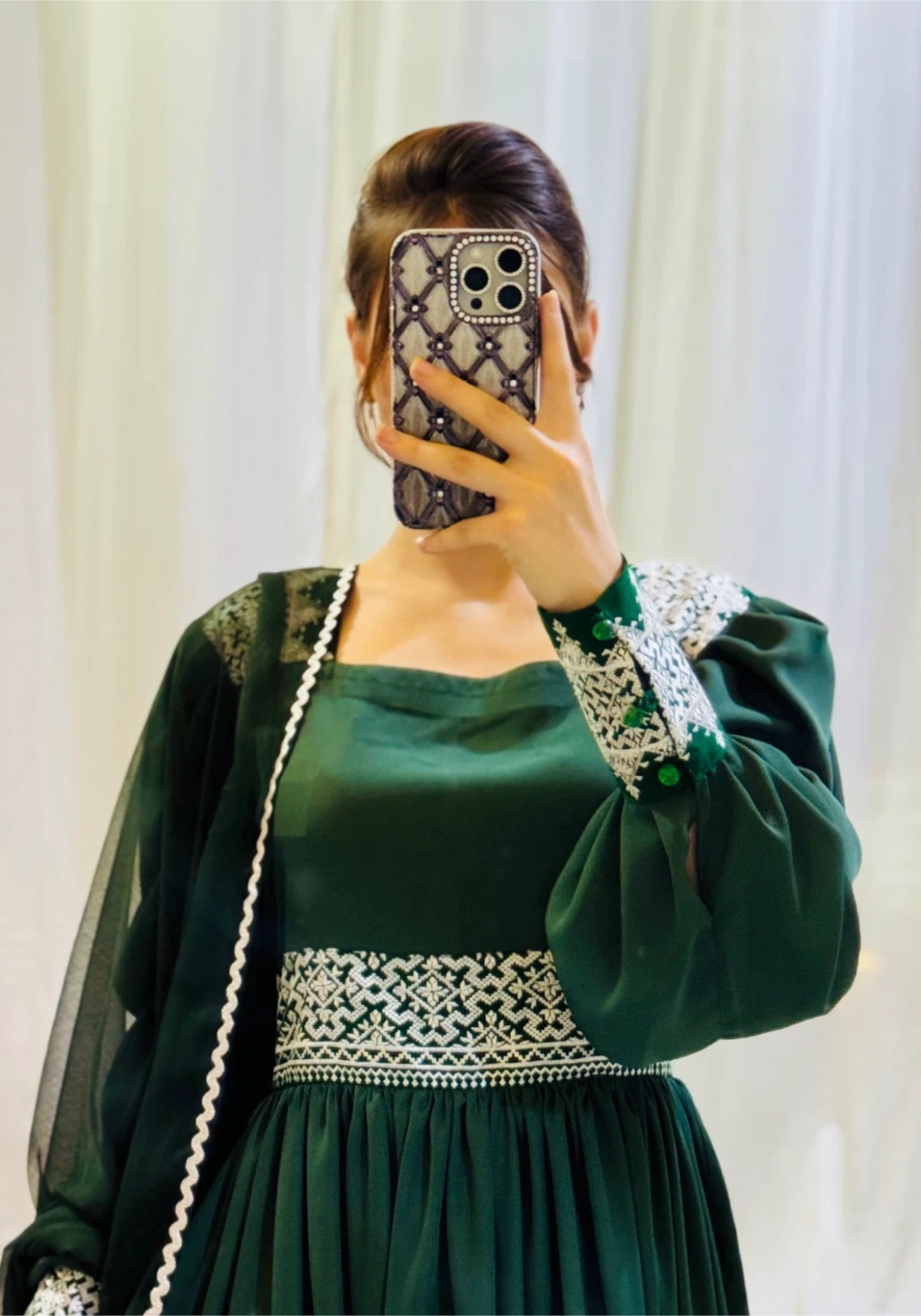 Green Long Sleeve Dress - photo 2