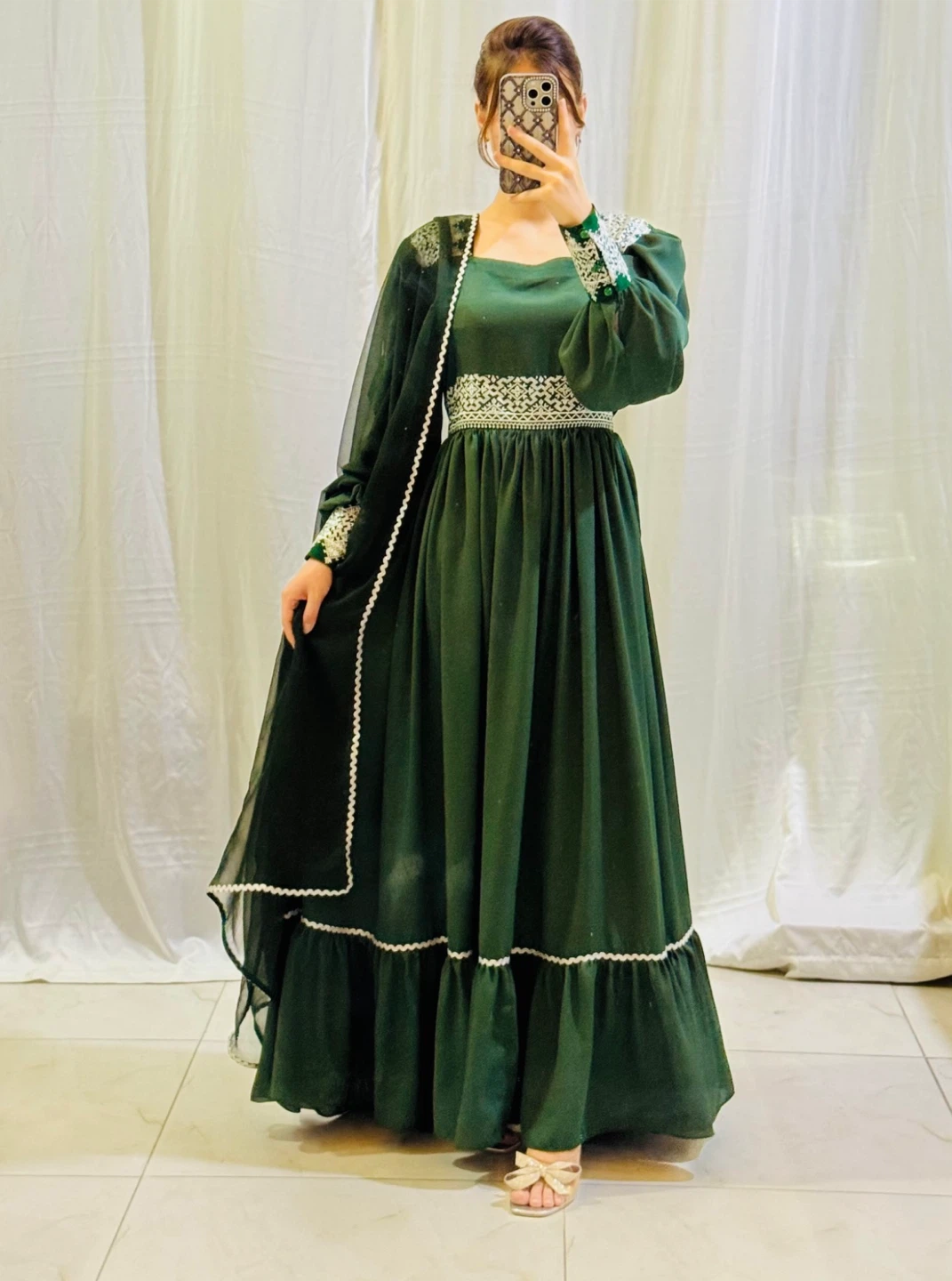 Green Long Sleeve Dress
