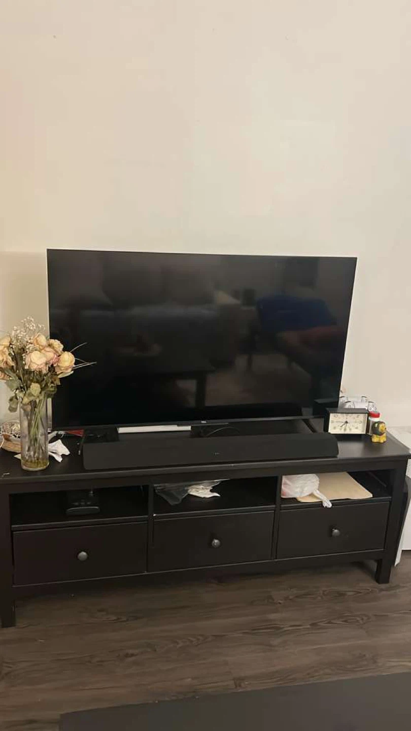 Black TV Stand with Storage