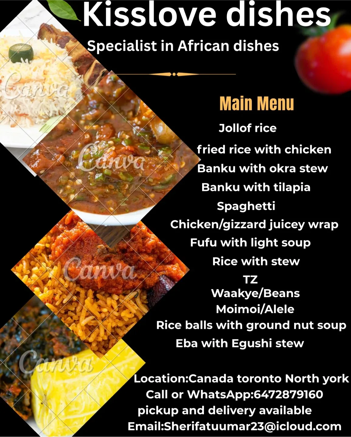 Order all kinds of African dishes available thumbnail