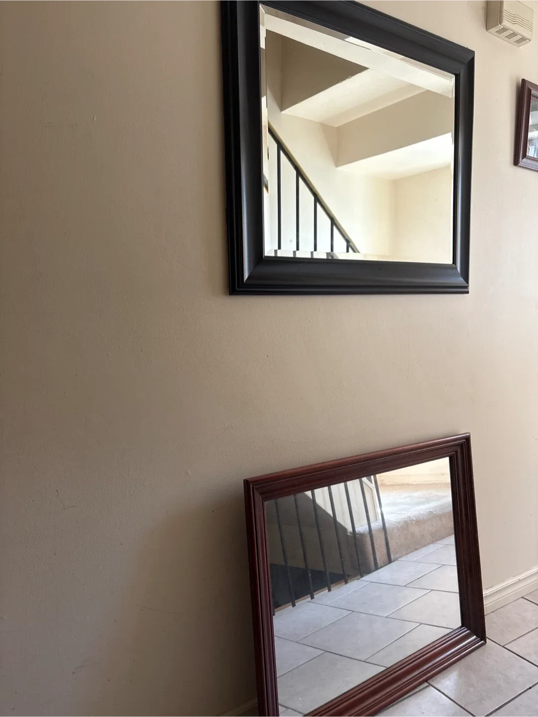 Two Framed Mirrors - Black & Brown image indicator(2)